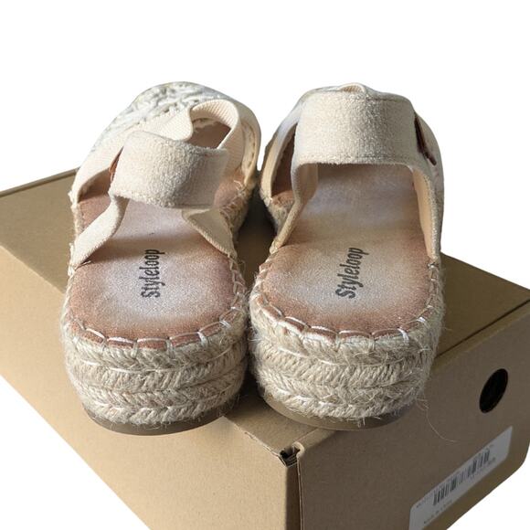 NWT Source Unknown Woven Beige Espadrilles - Size 38 - Picture 4 of 6